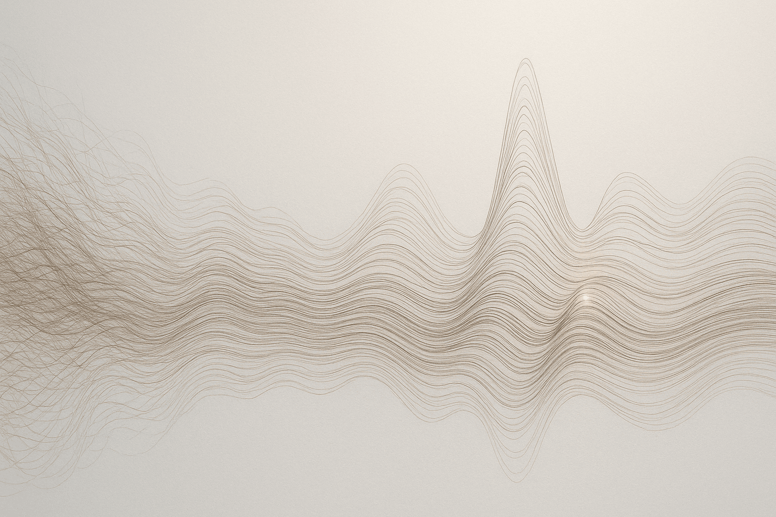 Signal traces resolving from chaos into ordered structure